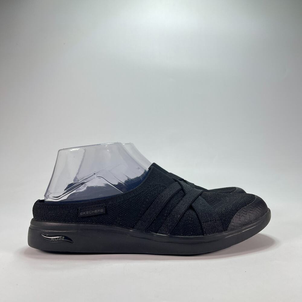 Skechers Arch Fit Uplift Be Lovely Black Orthotic Clogs 136582 Women's Size 9
